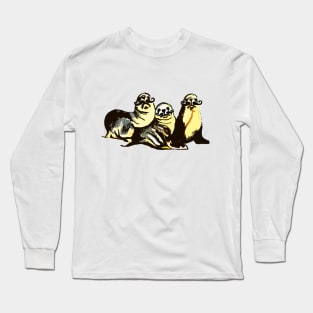 Seal family with moustaches Long Sleeve T-Shirt